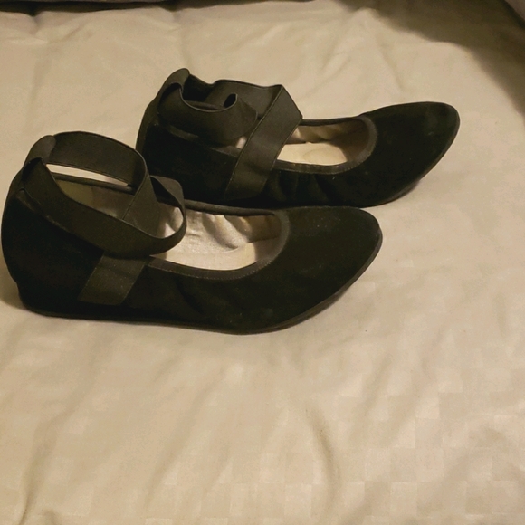 Com+Sens black suede comfort ballet flats sz 7.5 - Picture 2 of 6